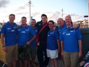 Adam with the Morley lads at the Olympics